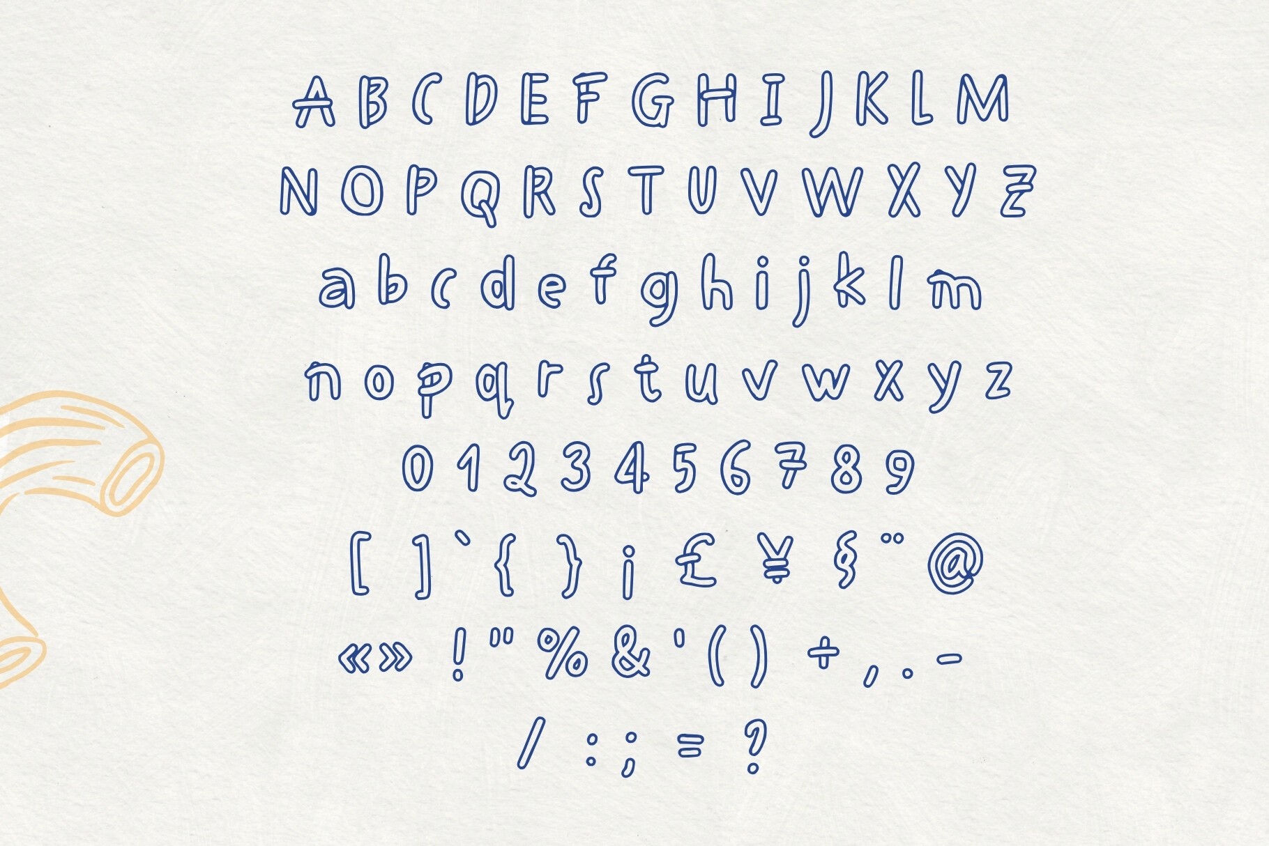 Spaghetti Font preview 11