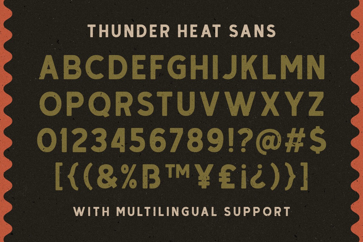 Thunder Heat Duo Font preview 8