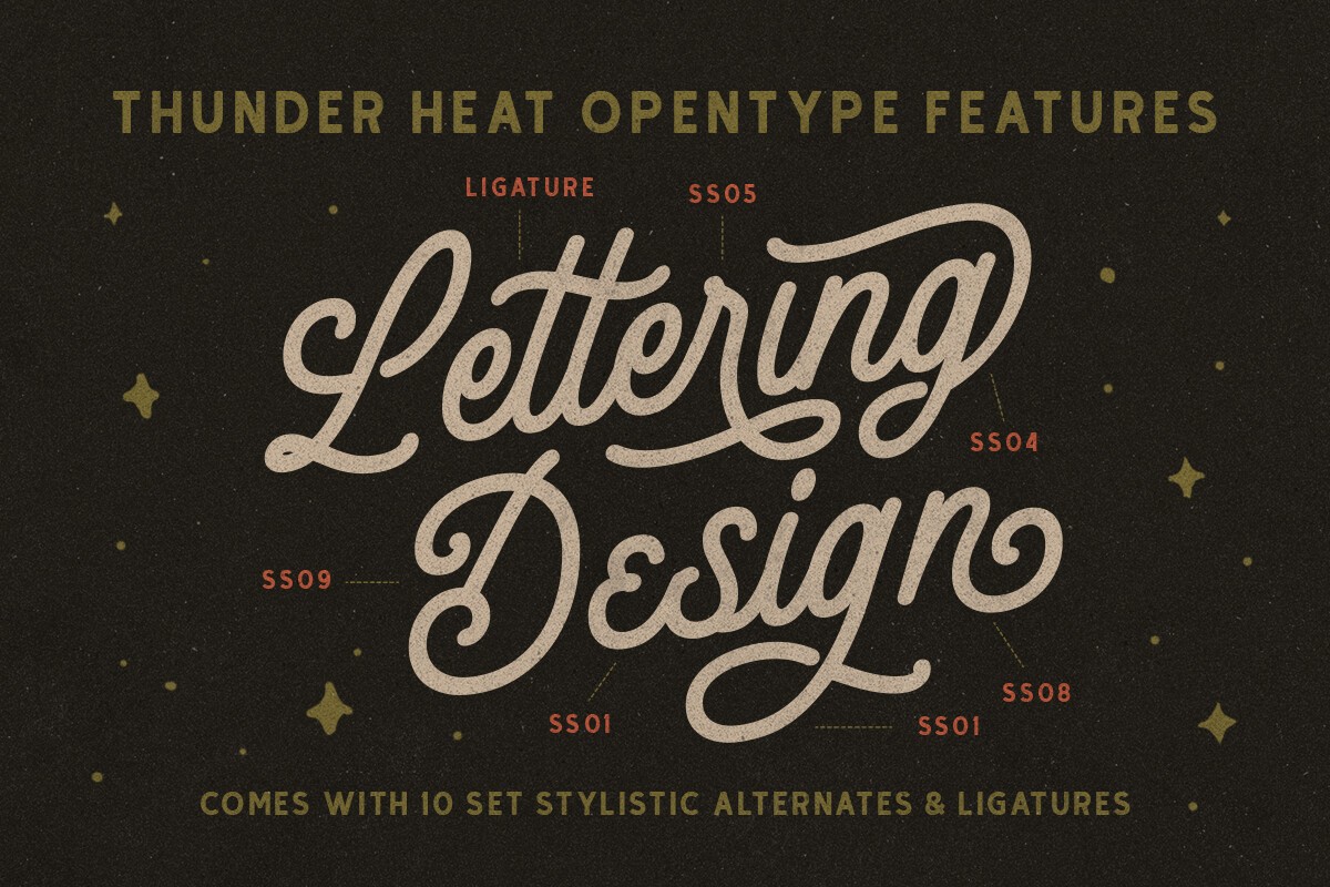 Thunder Heat Duo Font preview 2