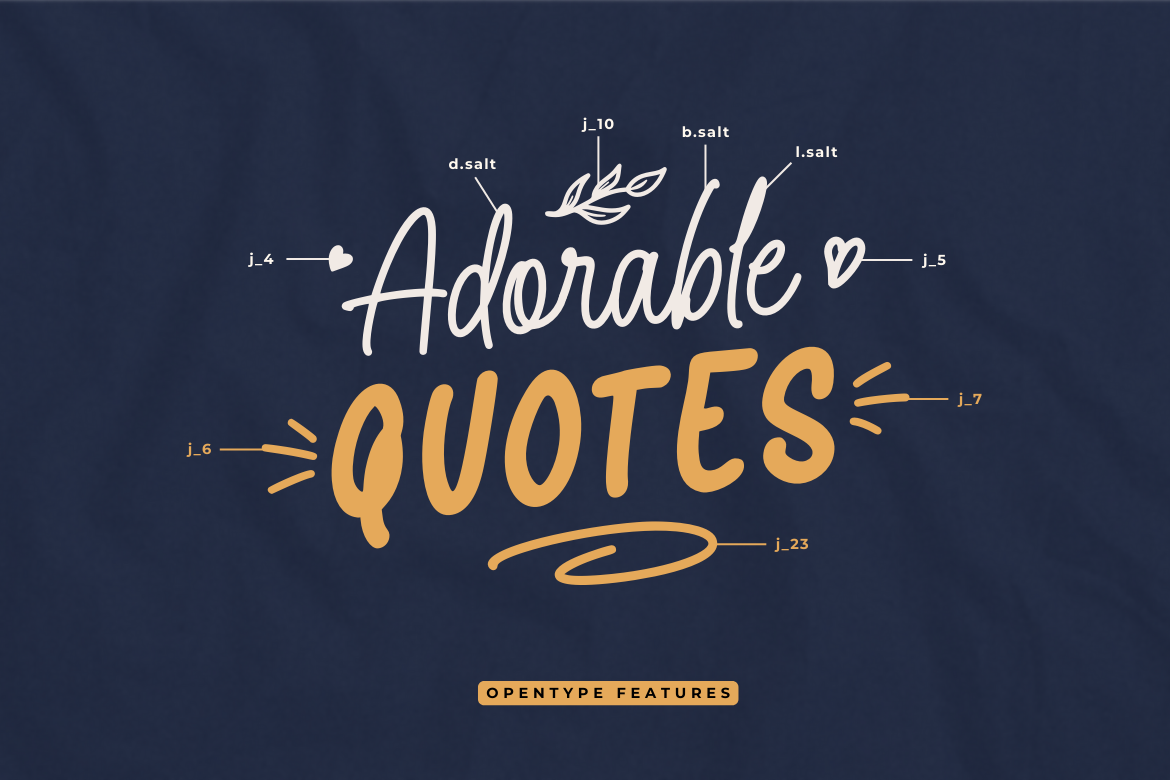 Adorable Quotes Duo Font preview 12