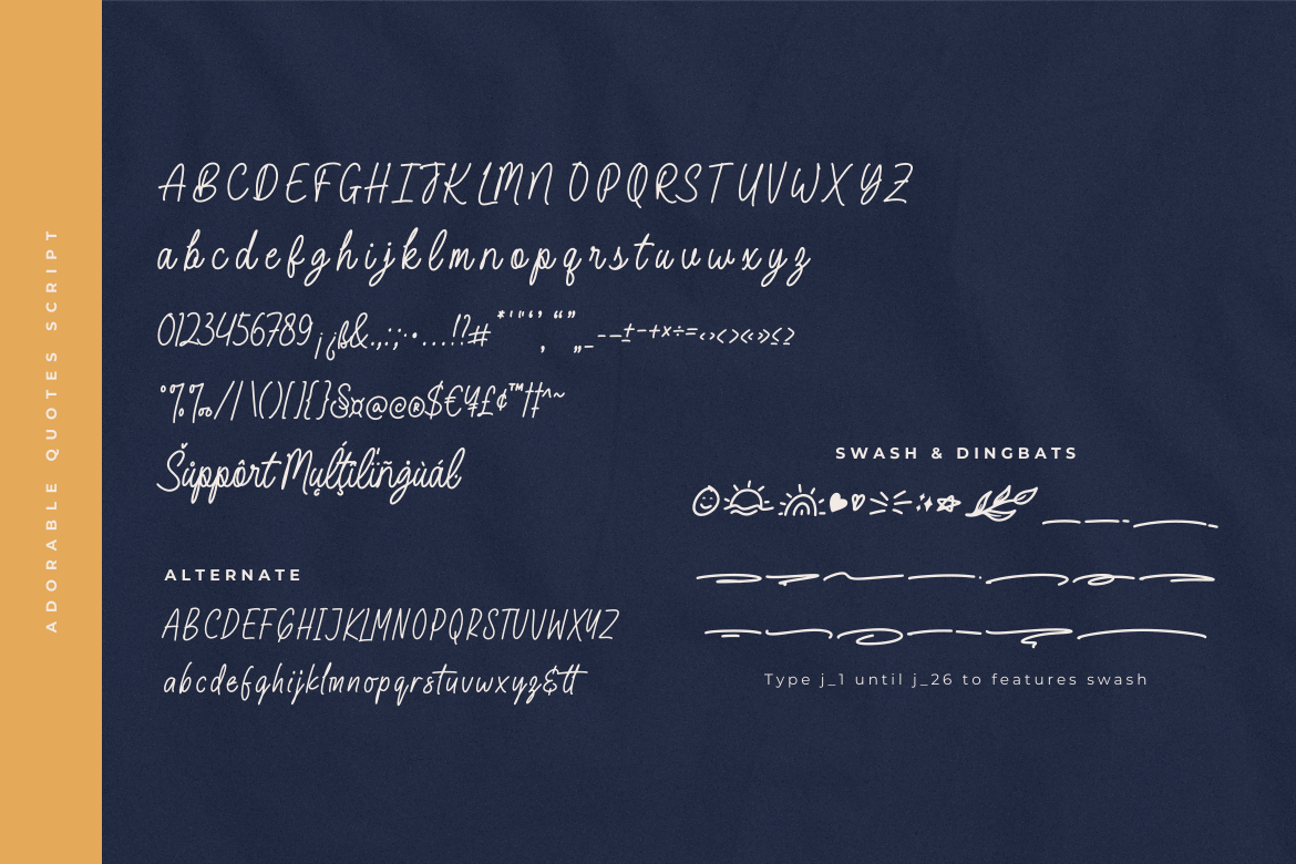 Adorable Quotes Duo Font preview 10