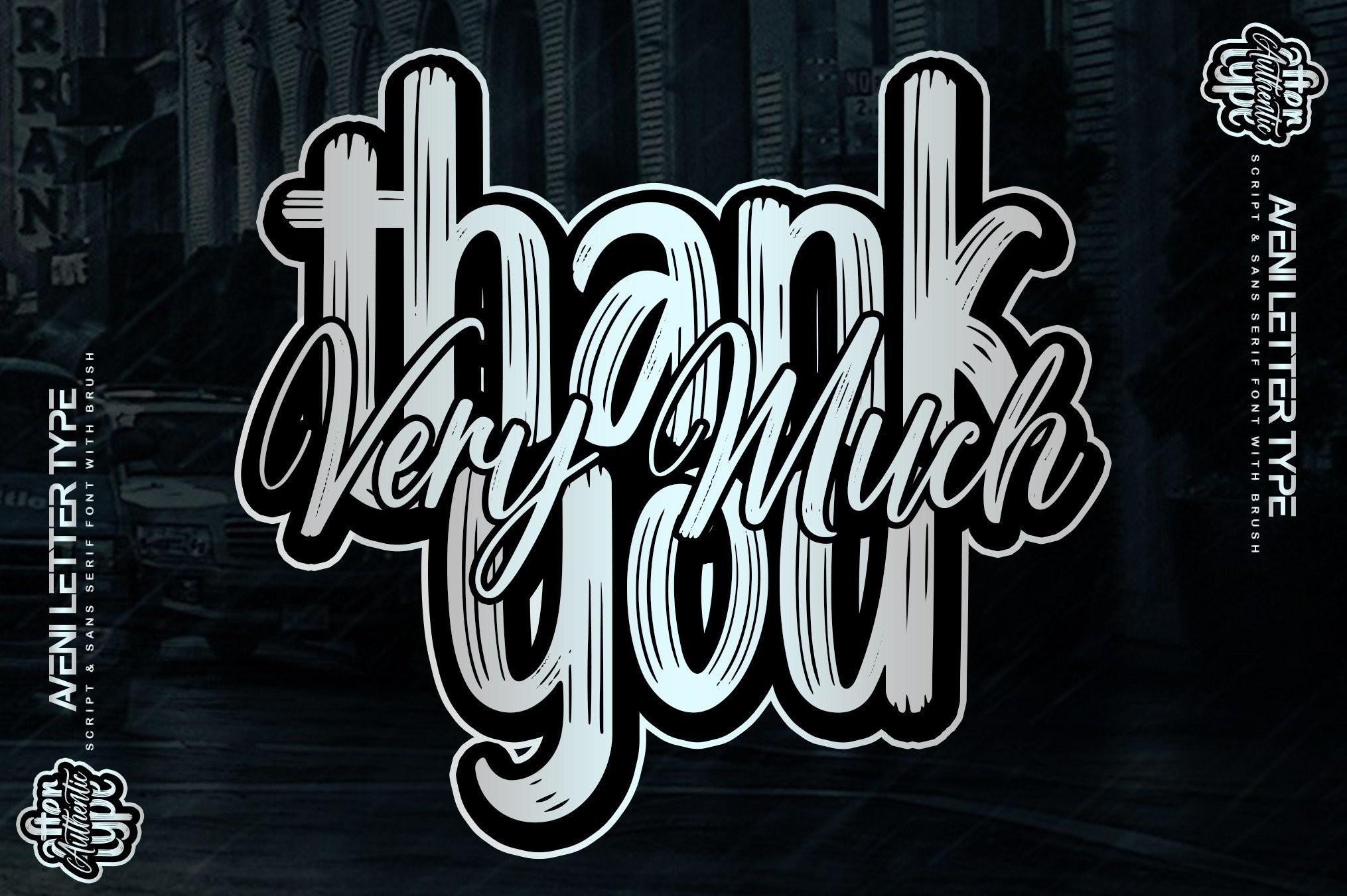Authentic After Type Font preview 12