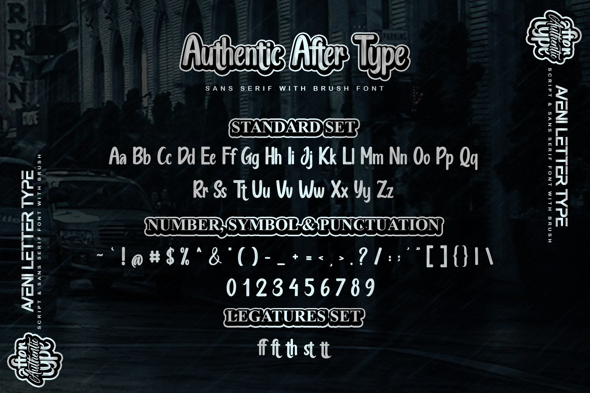 Authentic After Type Font preview 11