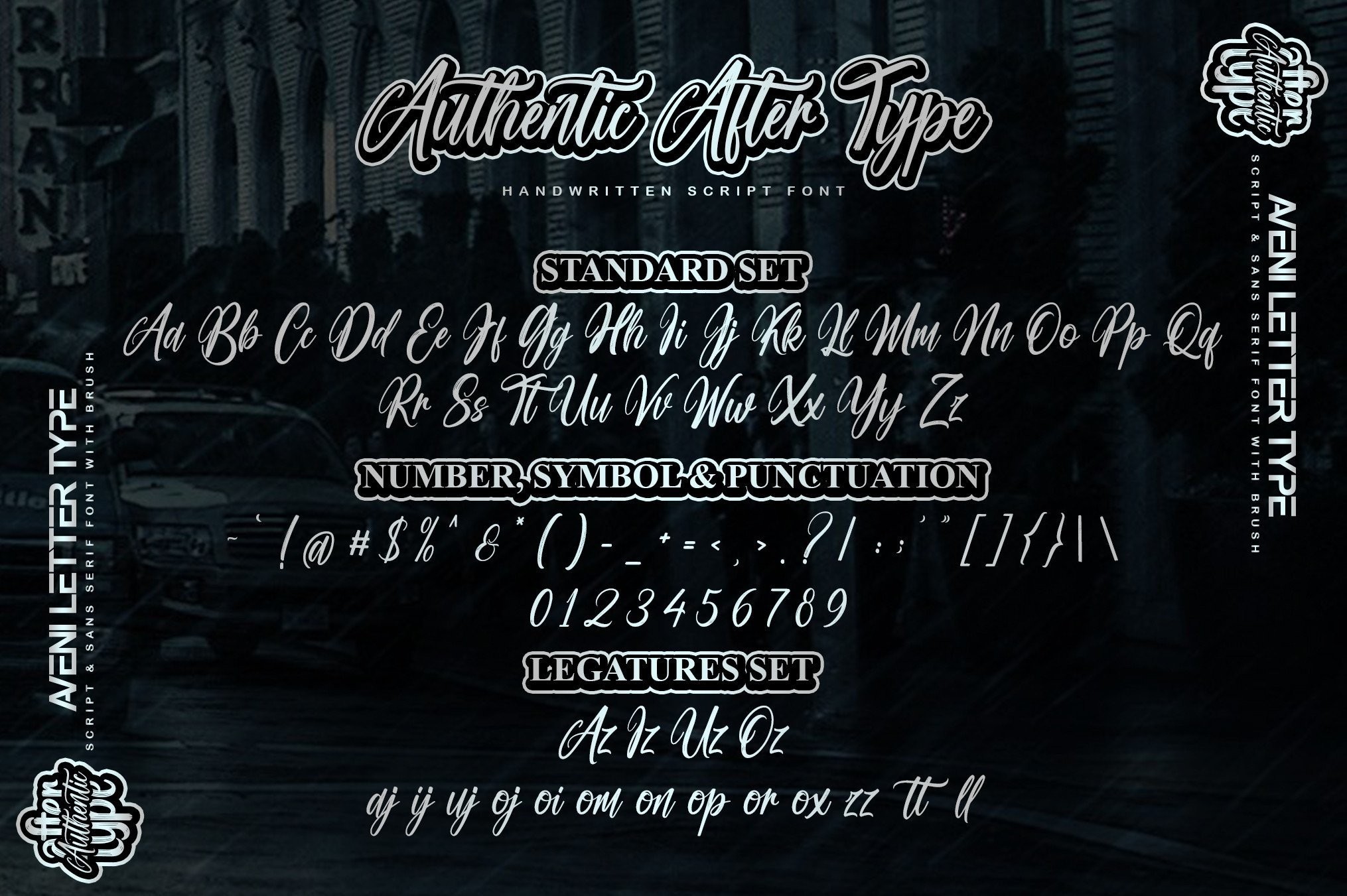 Authentic After Type Font preview 10