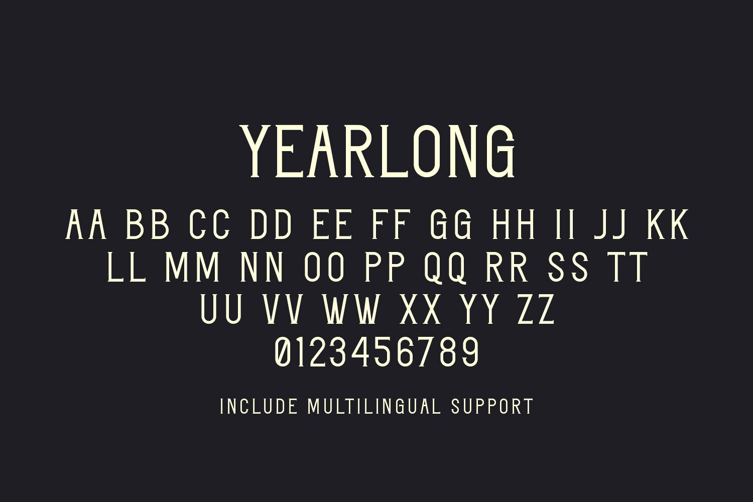 Yearlong Font preview 13