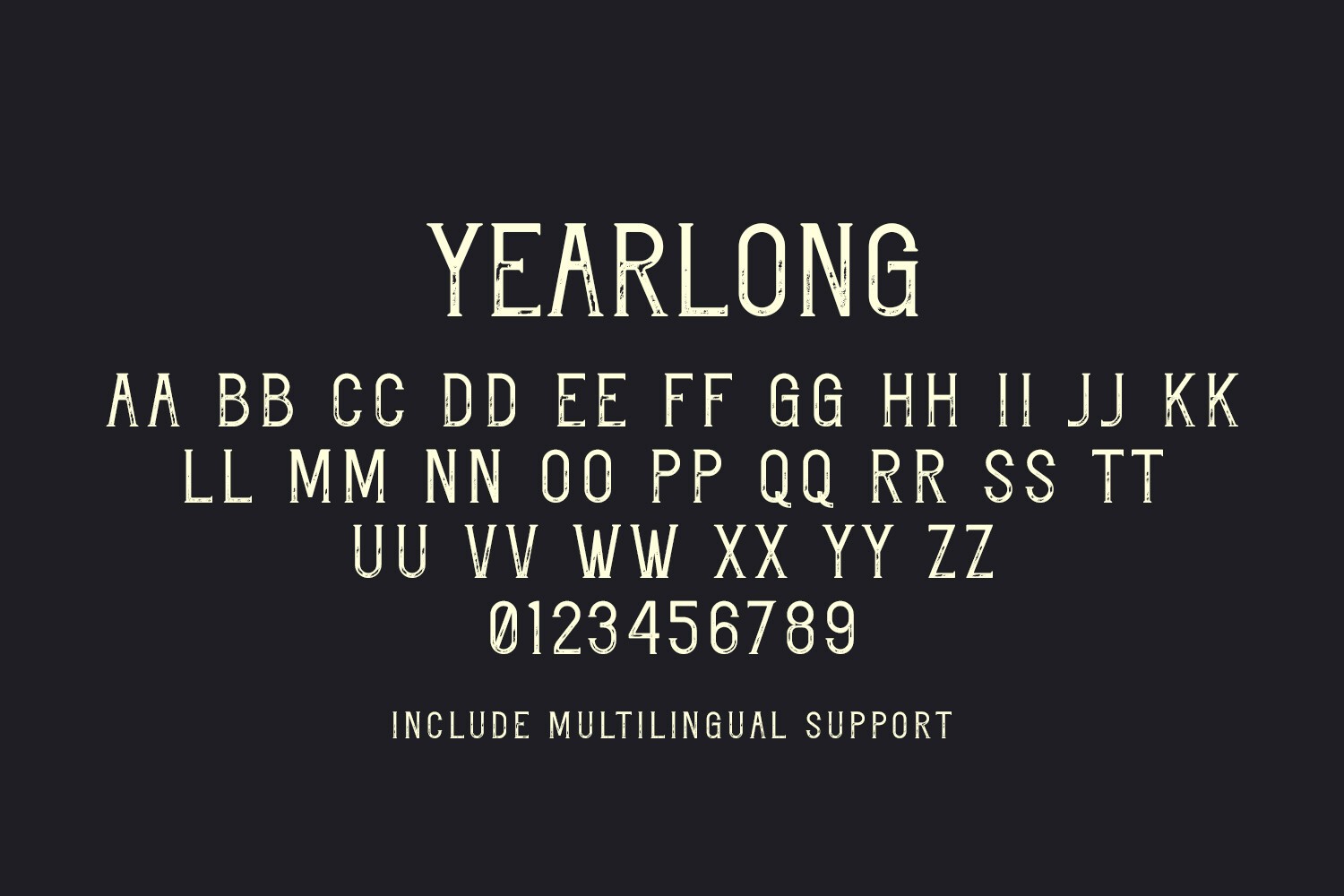 Yearlong Font preview 12
