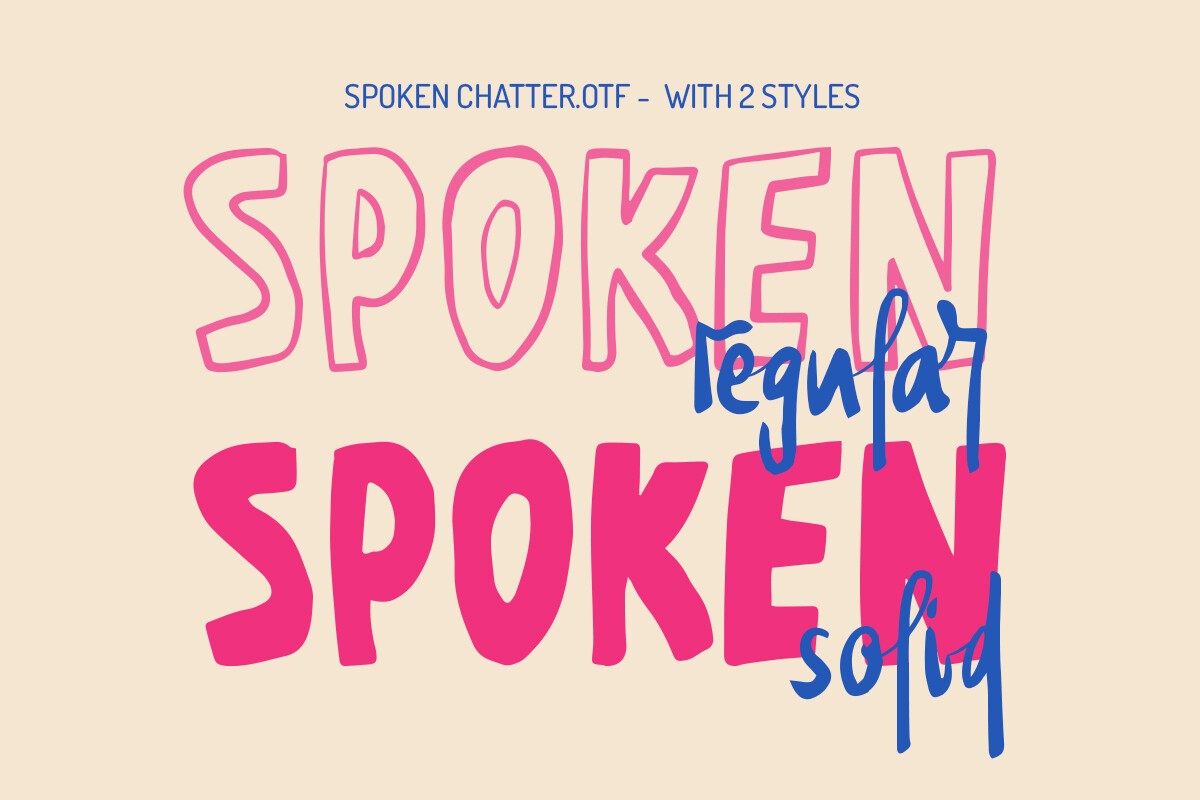 Spoken Chatter Font preview 3