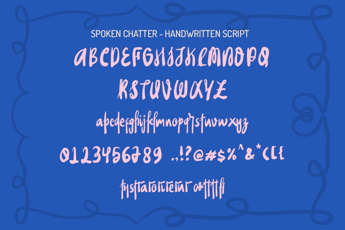 Spoken Chatter Font preview 7