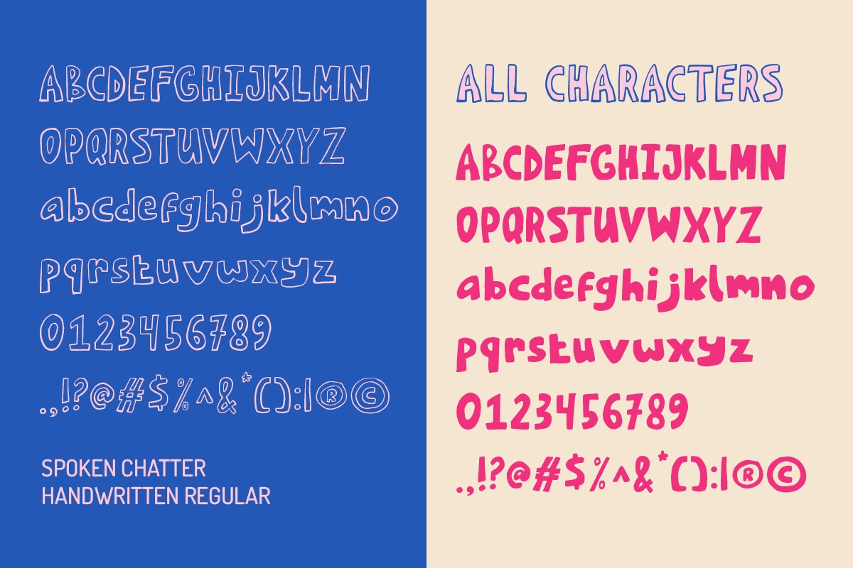 Spoken Chatter Font preview 8