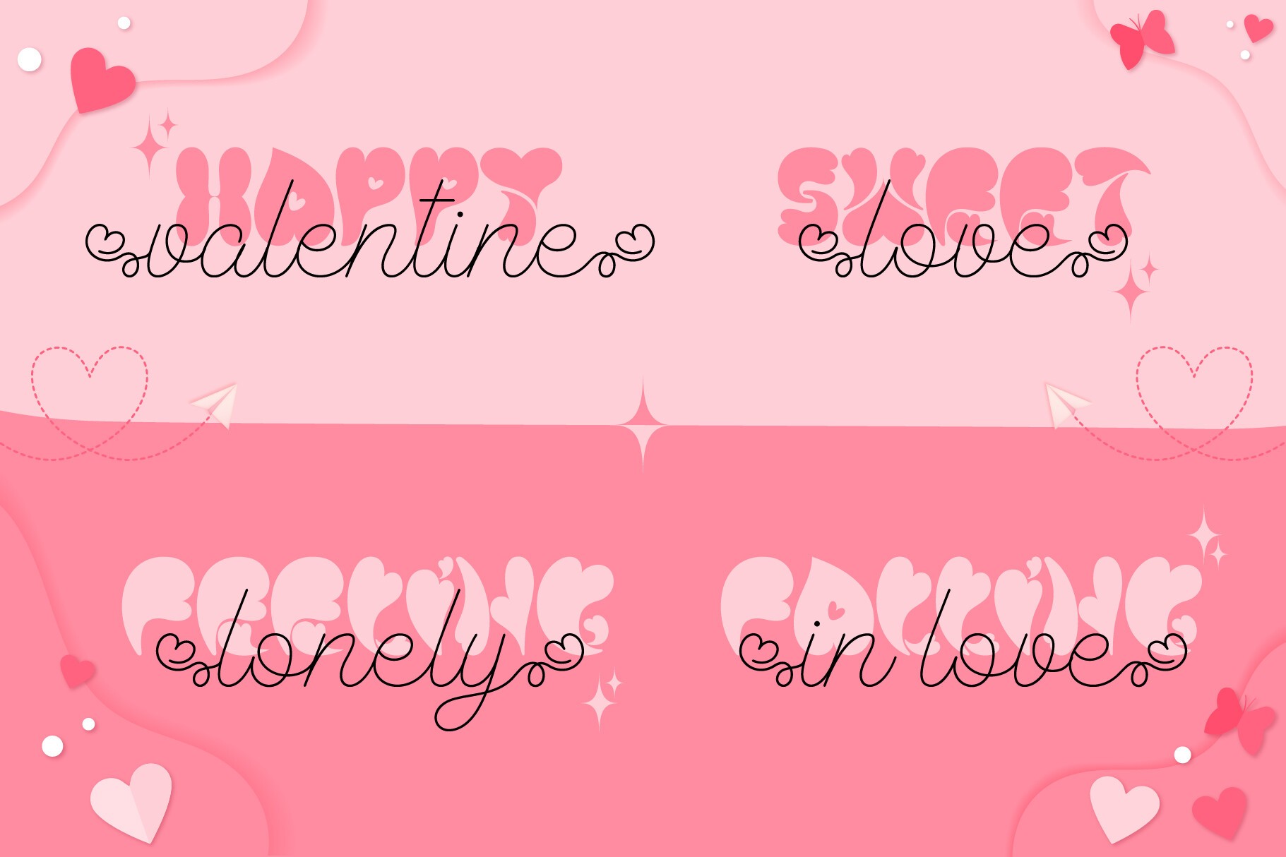 Valentine Heart Font preview 2