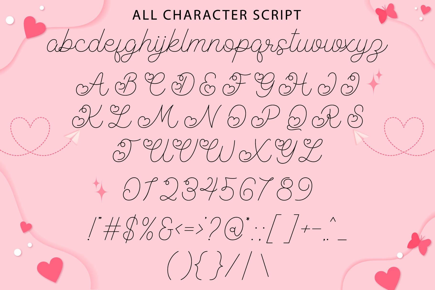 Valentine Heart Font preview 6