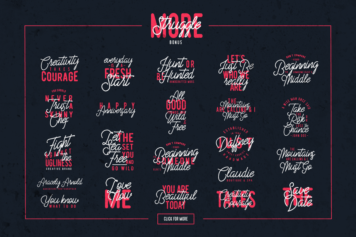 Struggle More Duo Font preview 3